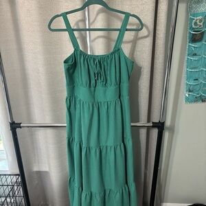 INC International Concepts Green Sleeveless Maxi Dress